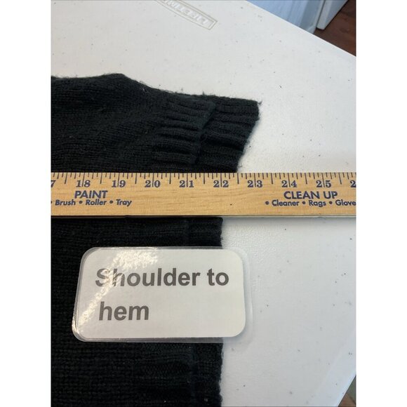 WOODEN‎ SHIPS Paola Buendia Sweater S/M Black open knit boxy oversized Stars - Picture 6 of 7